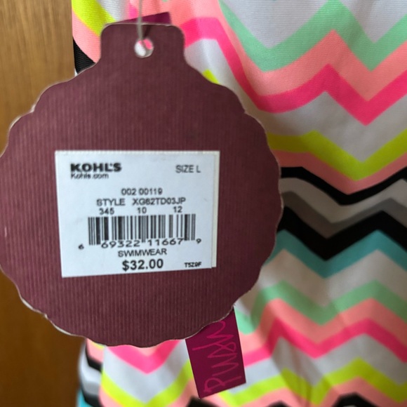 Kohl's Authentic American Heritage Swimwear top Size L - Picture 4 of 5